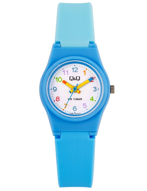 큐앤큐 V28A-004VY 블루 어린이 초등학생 여성 방수 패션 손목시계