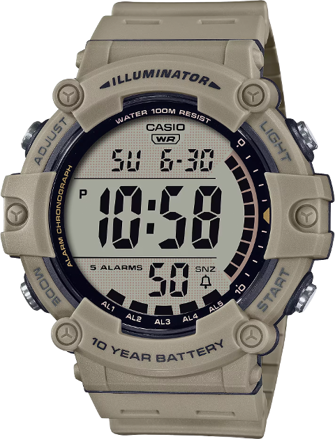 카시오 AE-1500WH-5A 군인 스포츠 남자 손목시계